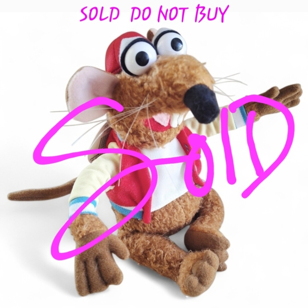 Rizzo The Rat The Muppets Plush Doll Muppet Vision 3D Henson Disney NWT